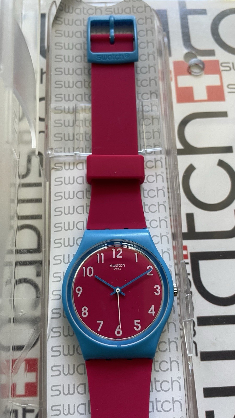 Swatch Lampone GS145 2015 Standard Gents 34mm Silicone Box Excellent Condition