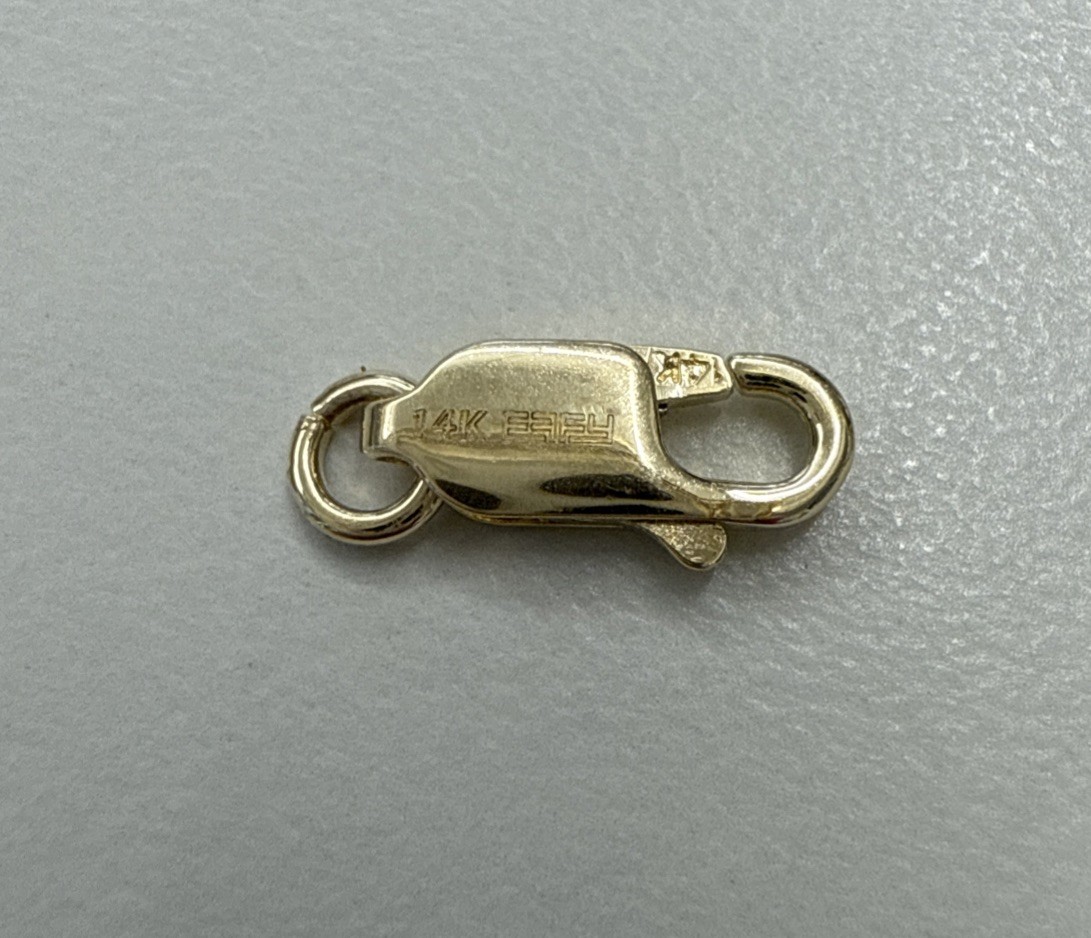 Effy 14k Yellow Gold Oval Lobster Lock 11.8 mm Clasp Finding Made In Italy