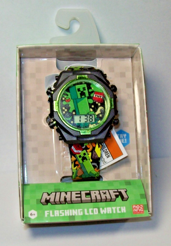 Minecraft Watch unisex Kids/Adults BRAND NEW in Box Looks & Runs Great
