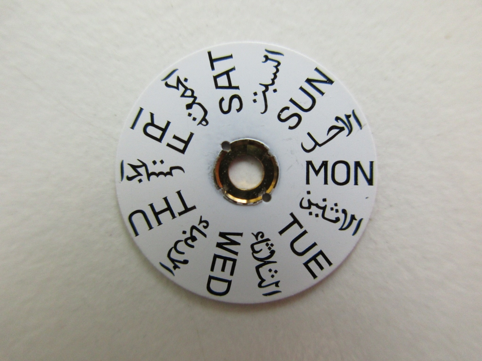 ETA cal. 2879 Swiss DAY disk Arabic English watch movement part