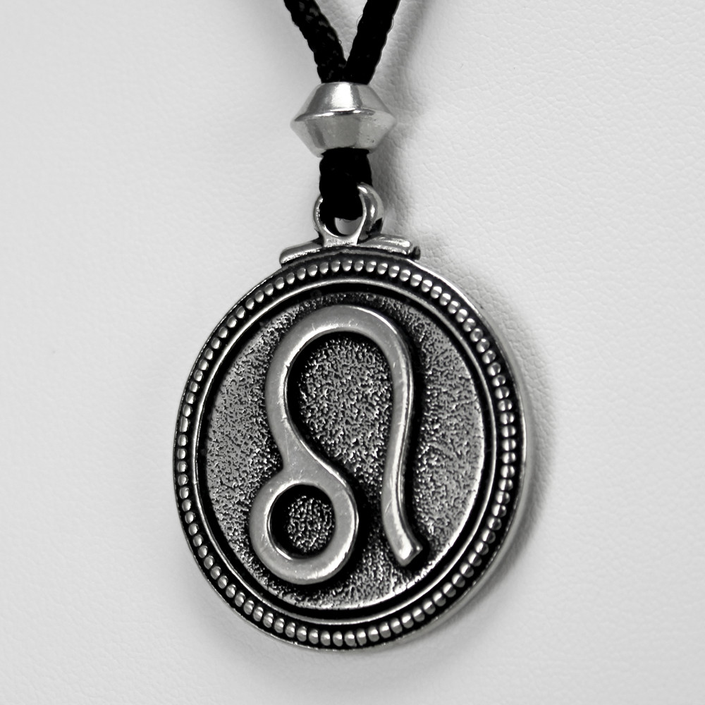 Leo Zodiac Pendant Astrology Necklace Horoscope Pewter Jewelry Talisman