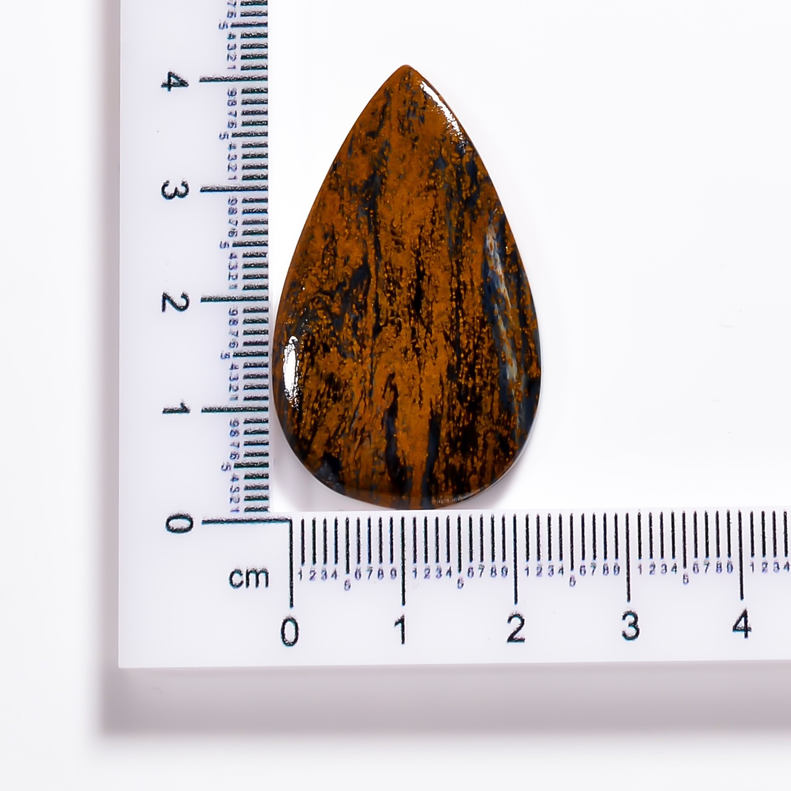 39 Ct Natural Pietersite Pear Cabochon Loose Gemstone For Pendant 40X24X5 mm