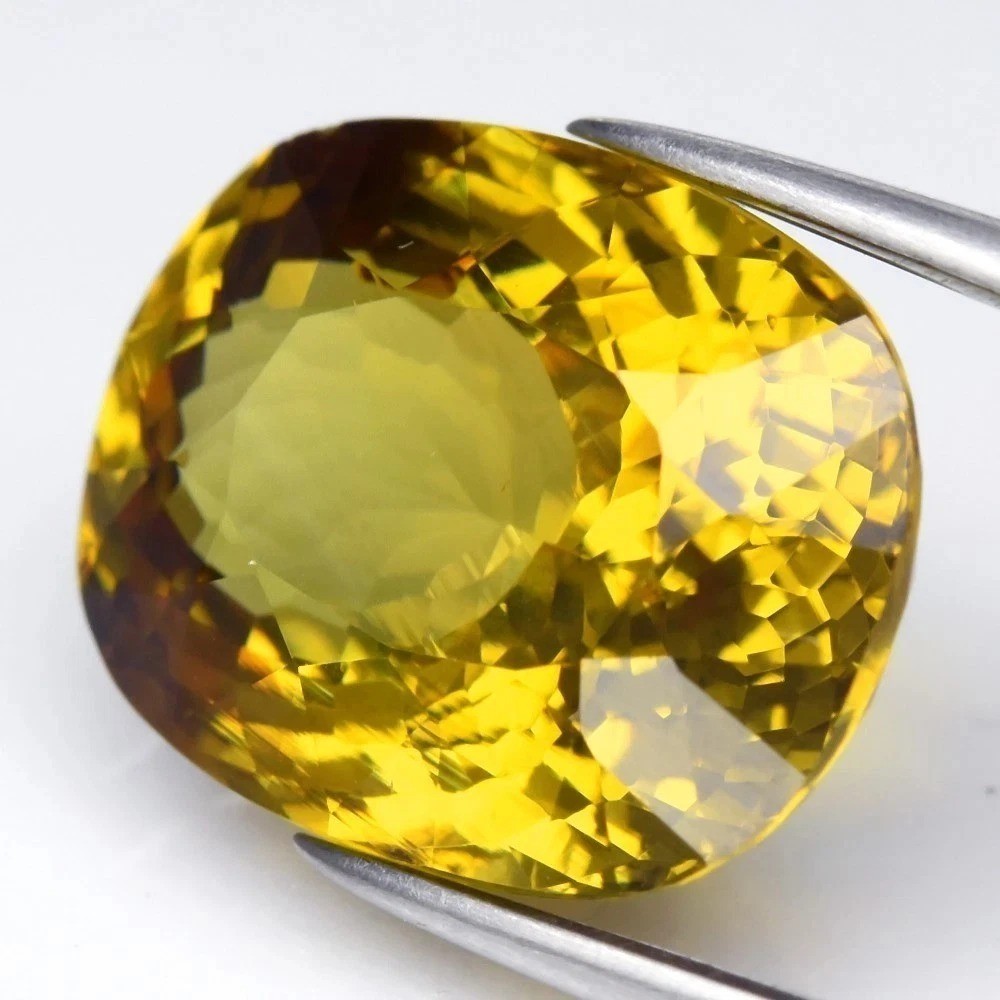 10.23 Ct Natural Flawless Ceylon Yellow Sapphire Cushion Certified Gemstone