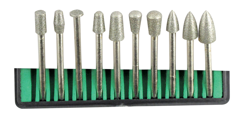 New 10pc High Quality Diamond Burr Bit Set 1/8″ Shank 150 Grit # 82310DD