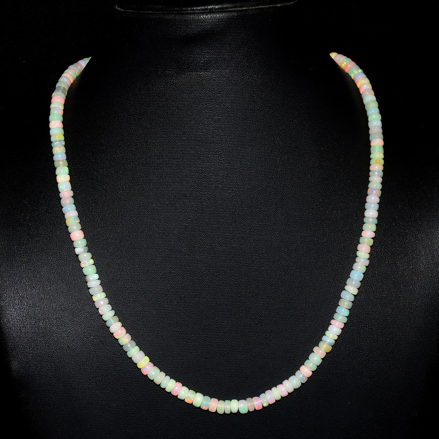 Stunning Most Amazing Ethiopian Opal 81.00 Cts Elegant Beaded Necklace RK 19E819