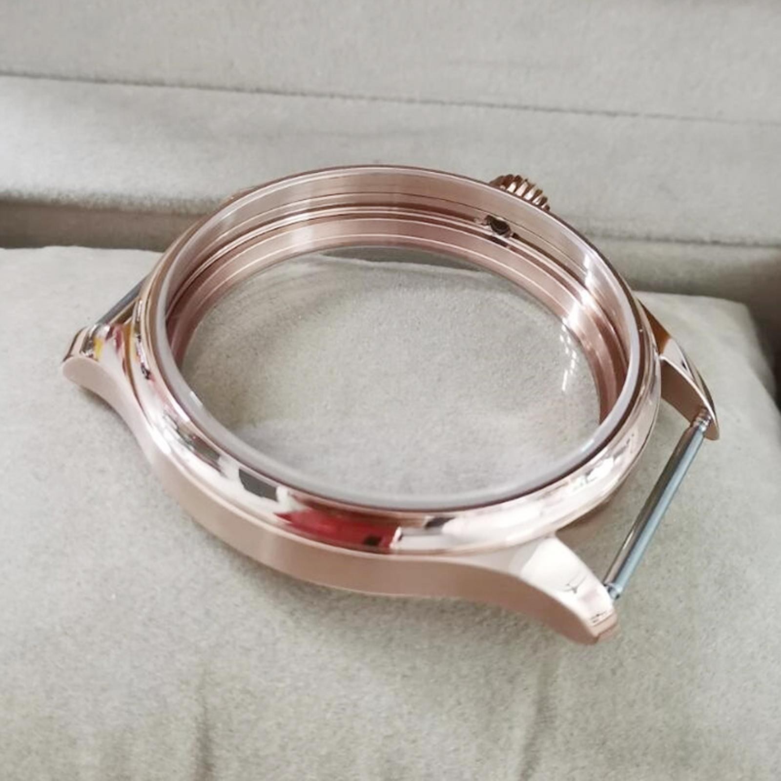44mm Watch Case Stainless Steel For ETA 6497 6498 Seagull ST3600 ST3621 Movement