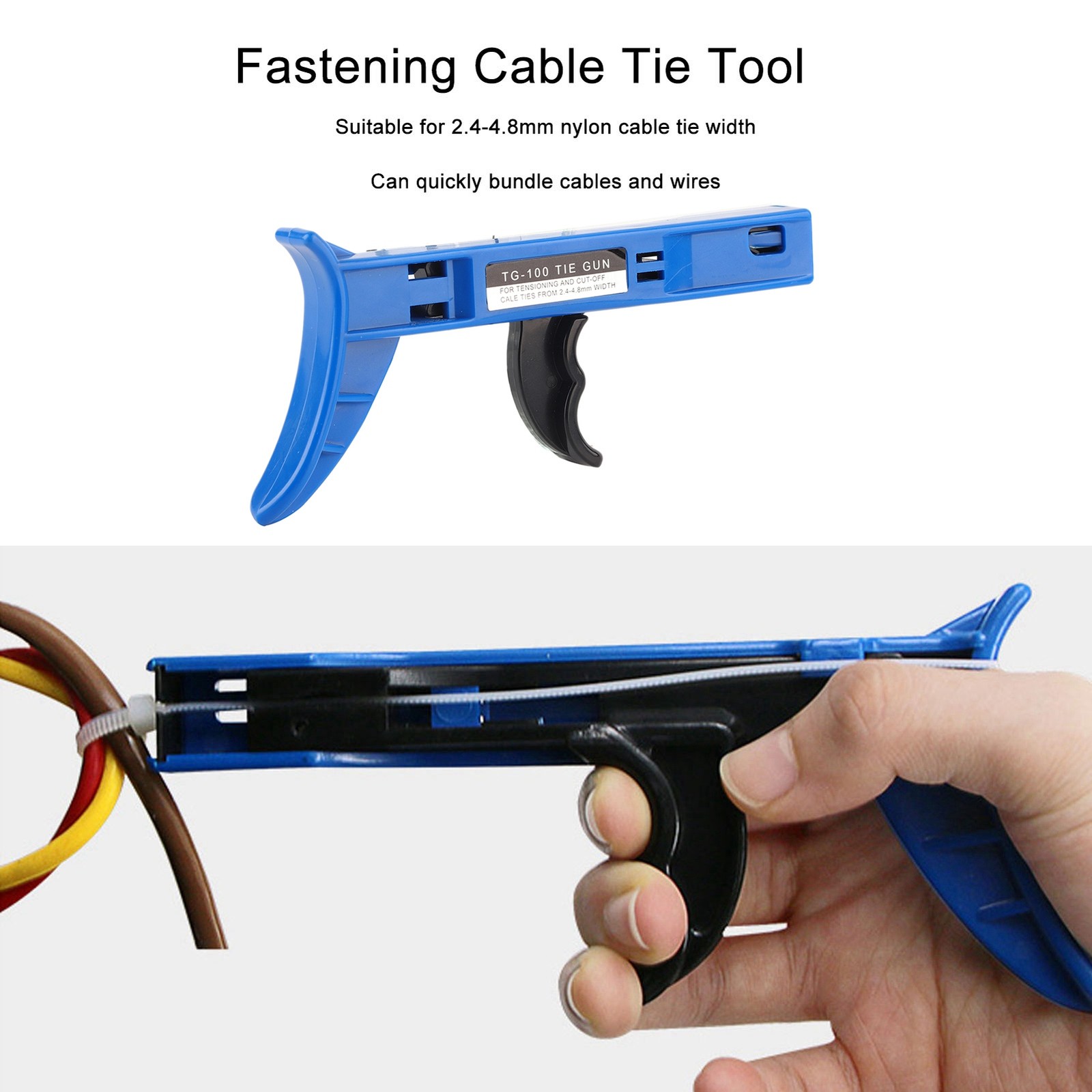 Nylon Ties Plastic Fastening Cable Tensioner Cutting Hand Tool For 2.4‑5.0mm