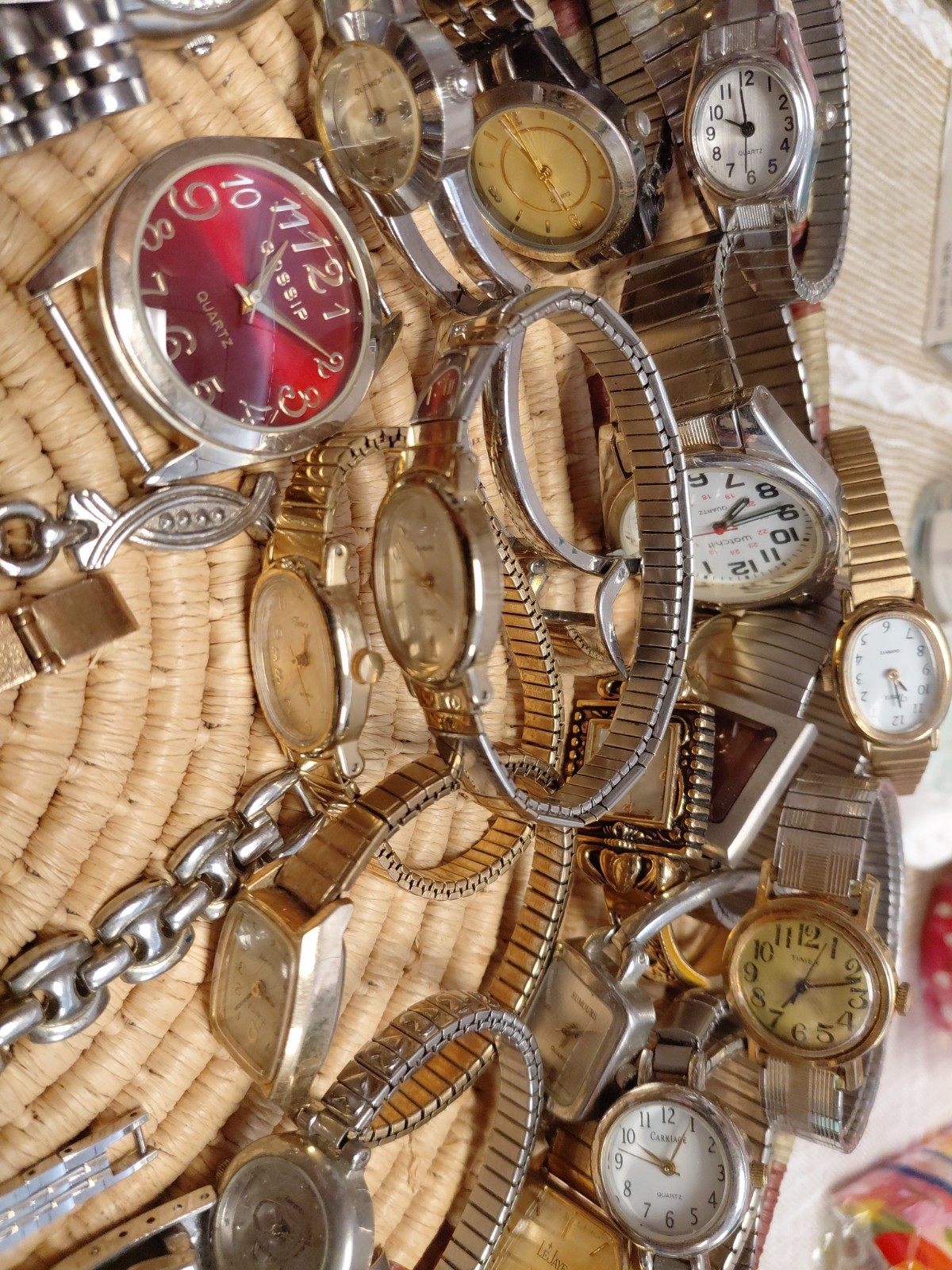 Watch Time Piece Wristwatch Lot Variety Citizen,timex,consort,seiko,armitron Etc
