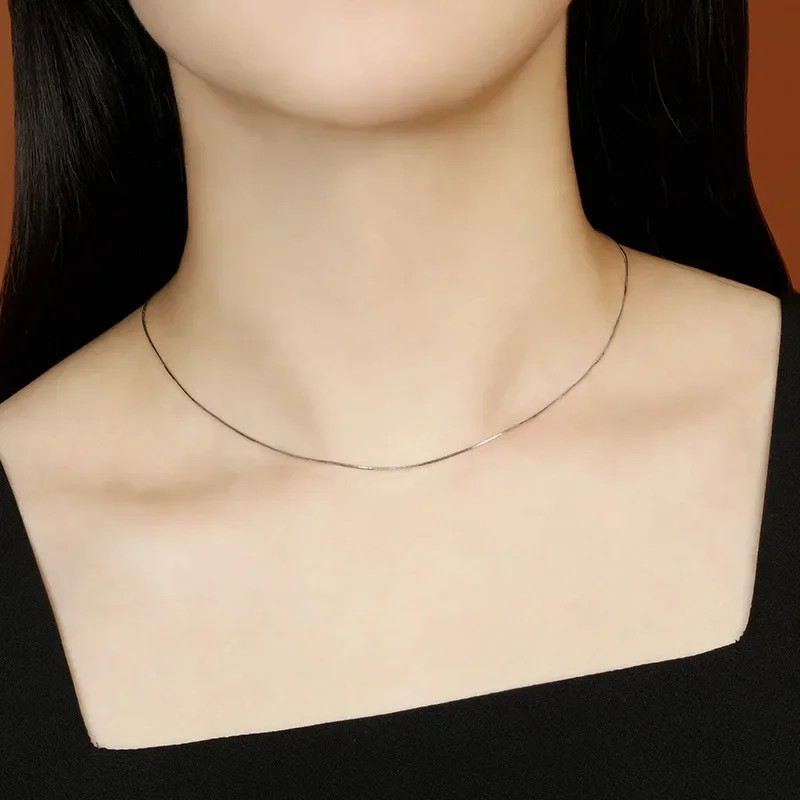 1/2MM Snake Chain Necklace 925 Sterling Silver 16-30 Inches Hip Hop Punk Jewelry