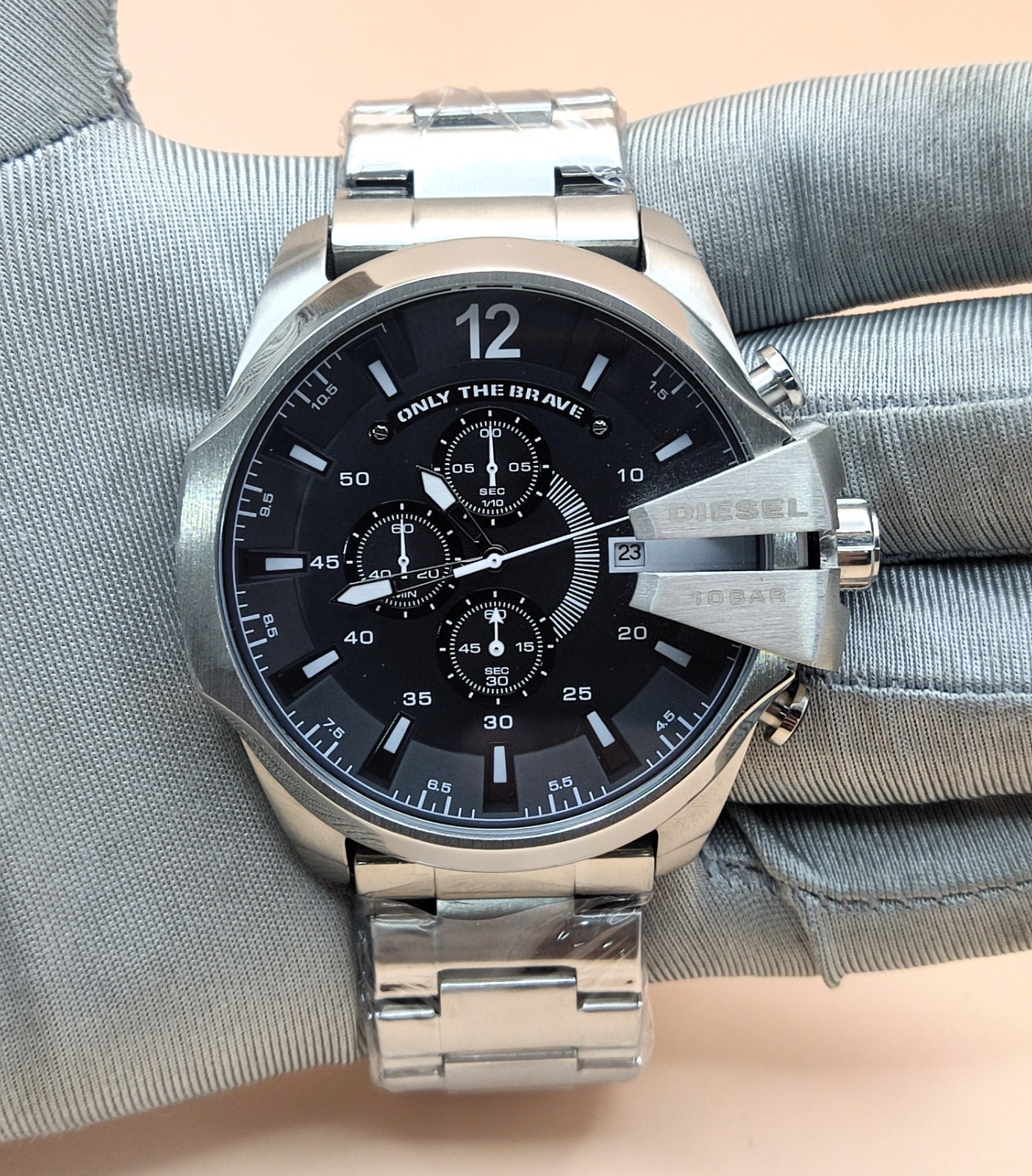Luxury Diesel Only The Brave 10 Bar Black Dial Refurbished Men’s Wrist Watch
