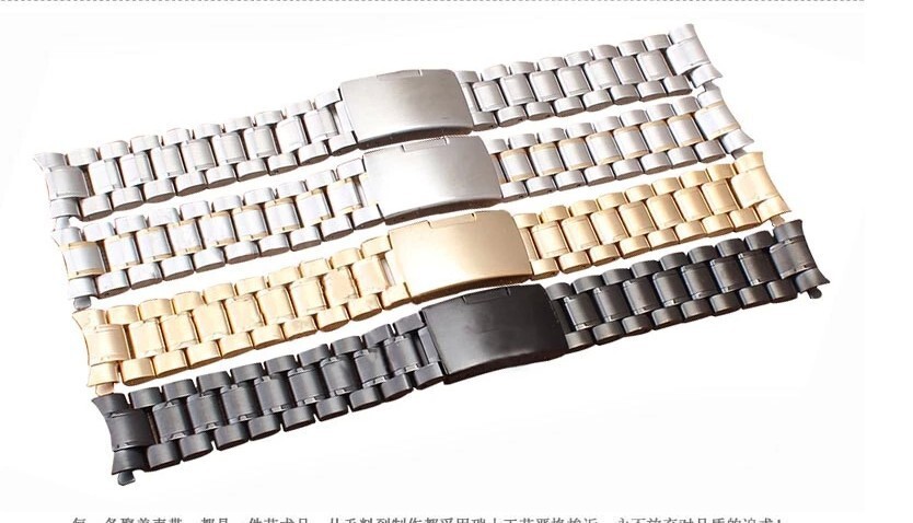 High Quality Solid Stainless Steel Watch Strap Band Mens Metal Bracelet 14-24mm