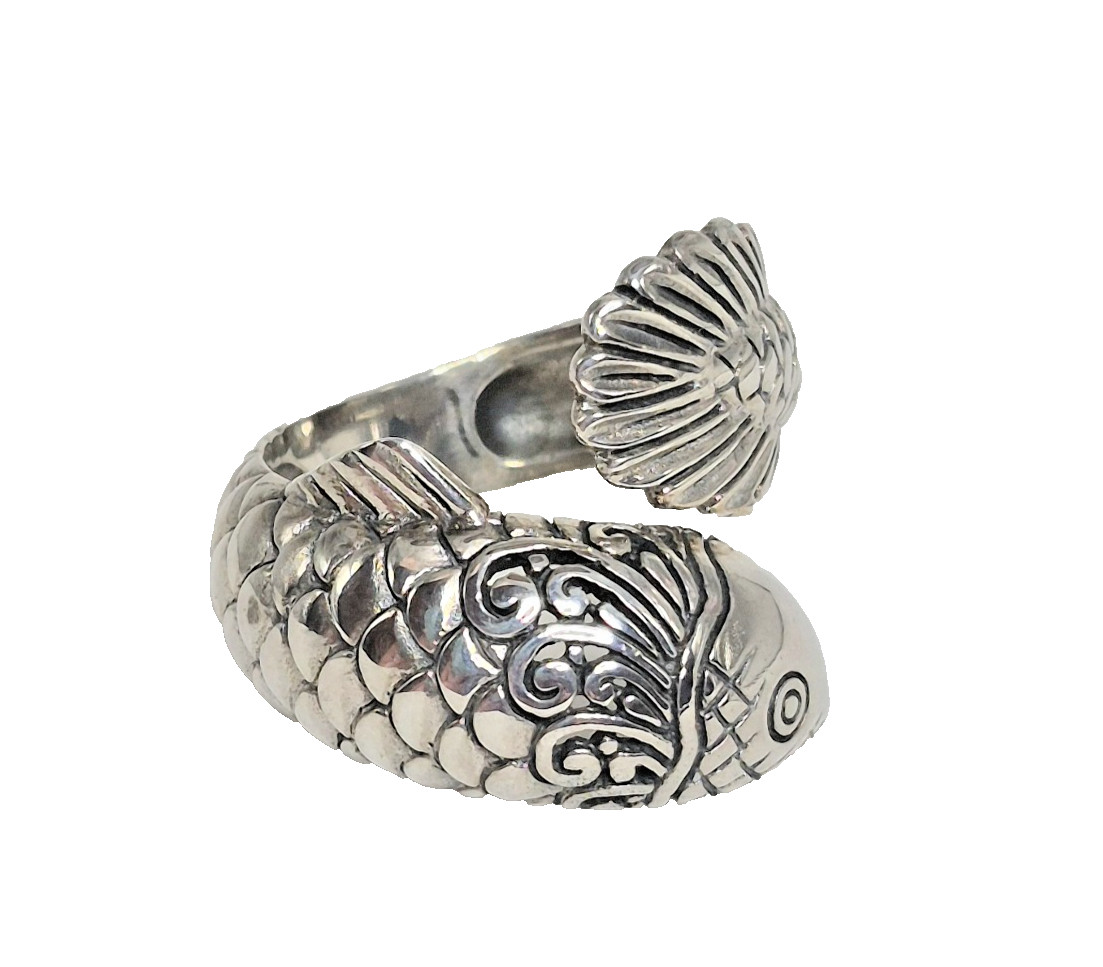 Bali Legacy Sterling Silver Koi Fish Ring Size 7 (6.10 g)