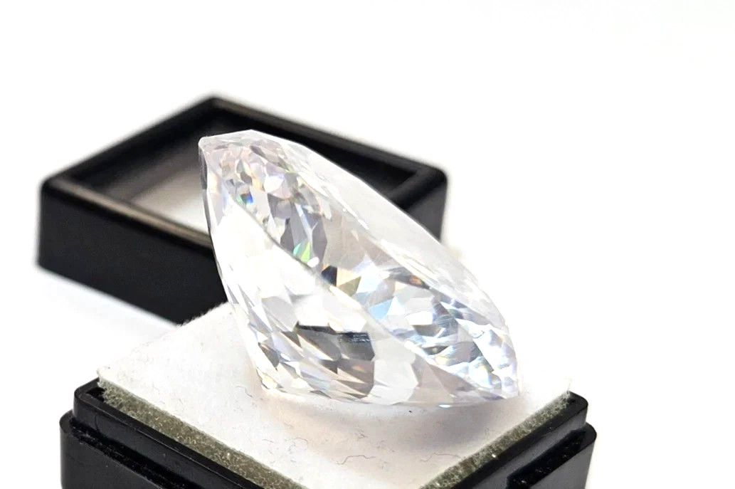 White Zircon Round Cut 70+Ct Cambodian Natural EGL Certified Loose Gemstone