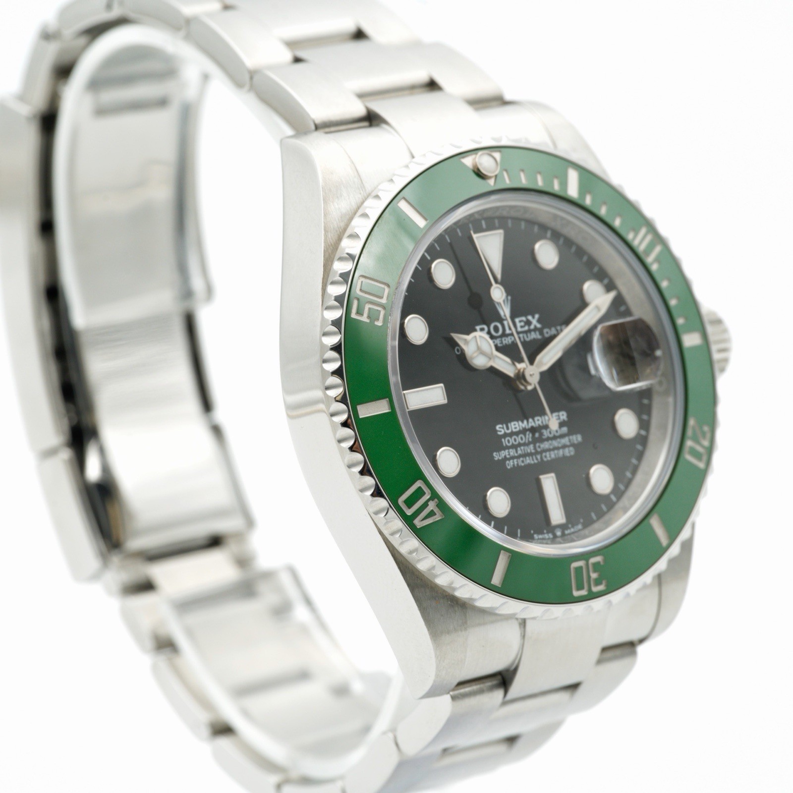 Rolex Submariner “Starbucks” 126610LV Silver Oyster Bracelet Green Bezel 2024