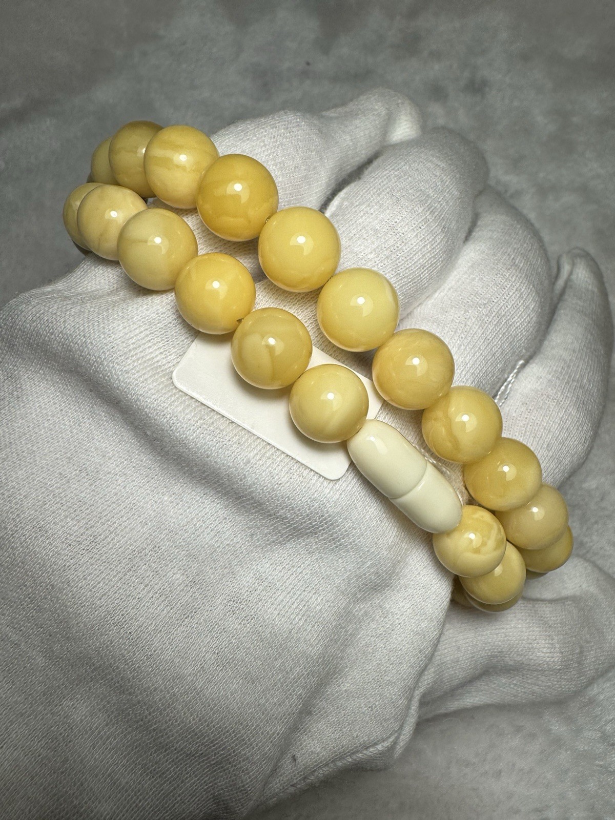 Genuine Baltic Amber Necklace-Polished Round Bead 10.1-10.9mm 53cm 32.16g