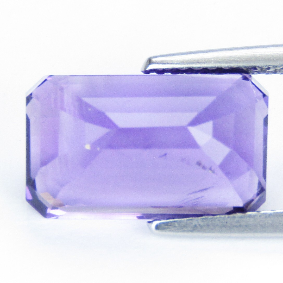6.97Cts Genuine 100% Natural Amethyst Emerald Cut Loose Gemstone