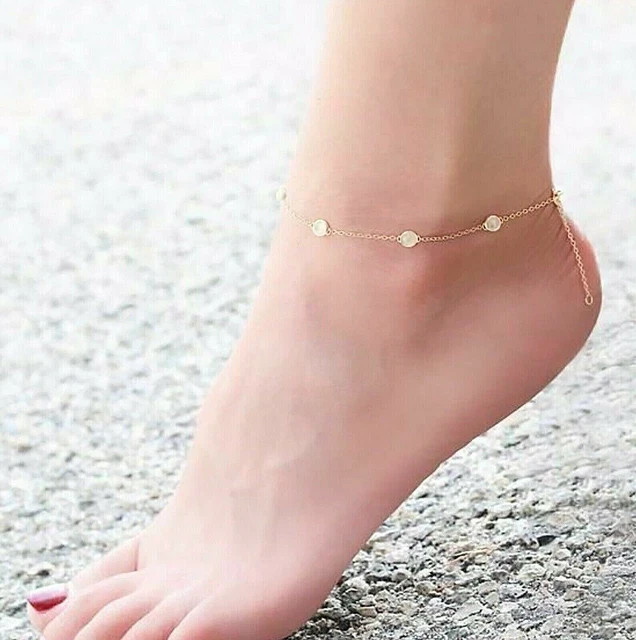 2Ct Round Cut Lab Created Diamond Bezel Women’s Anklet 14K Yellow Gold Finish