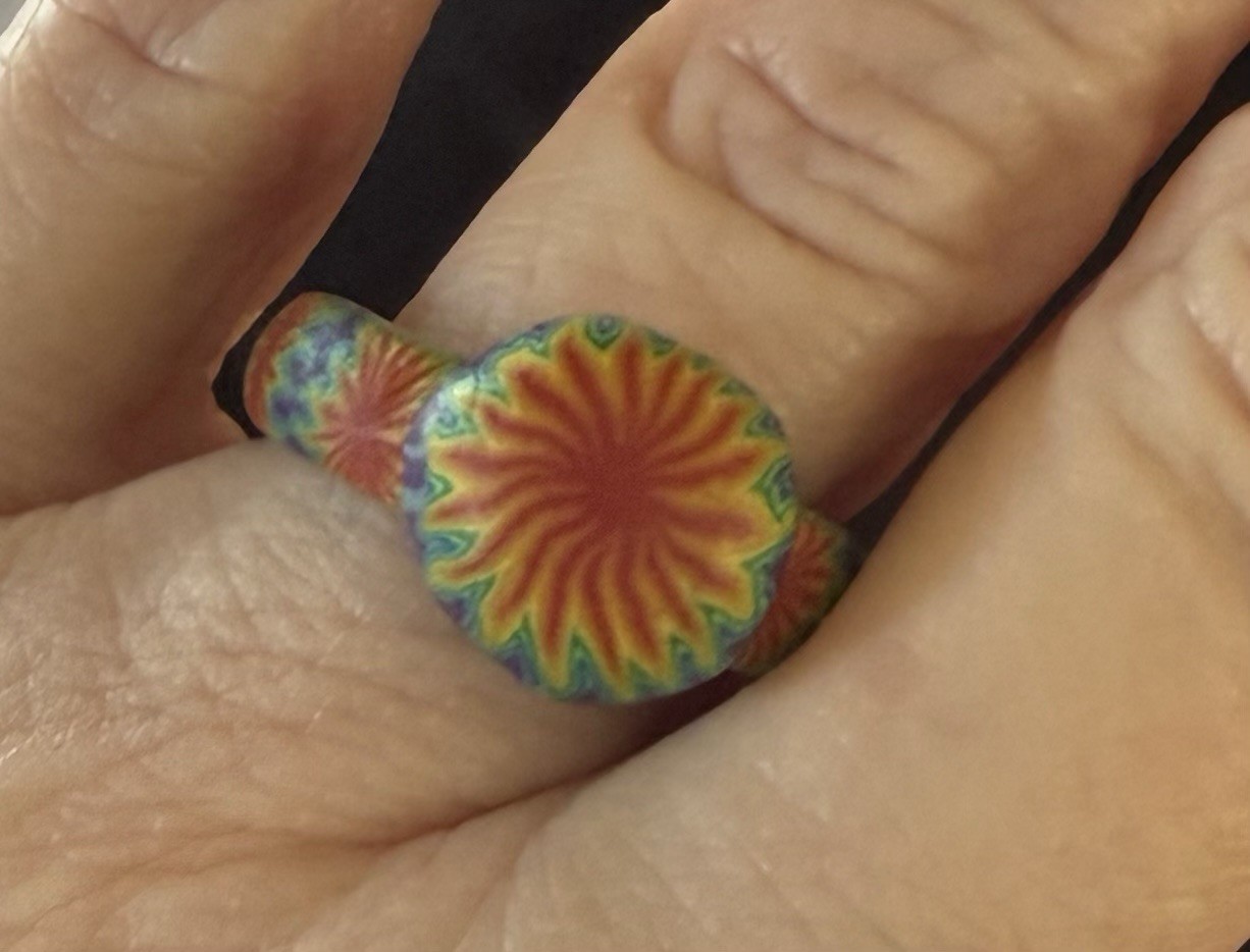 Silicone Tie-dyed Ring Wms Size 7ish
