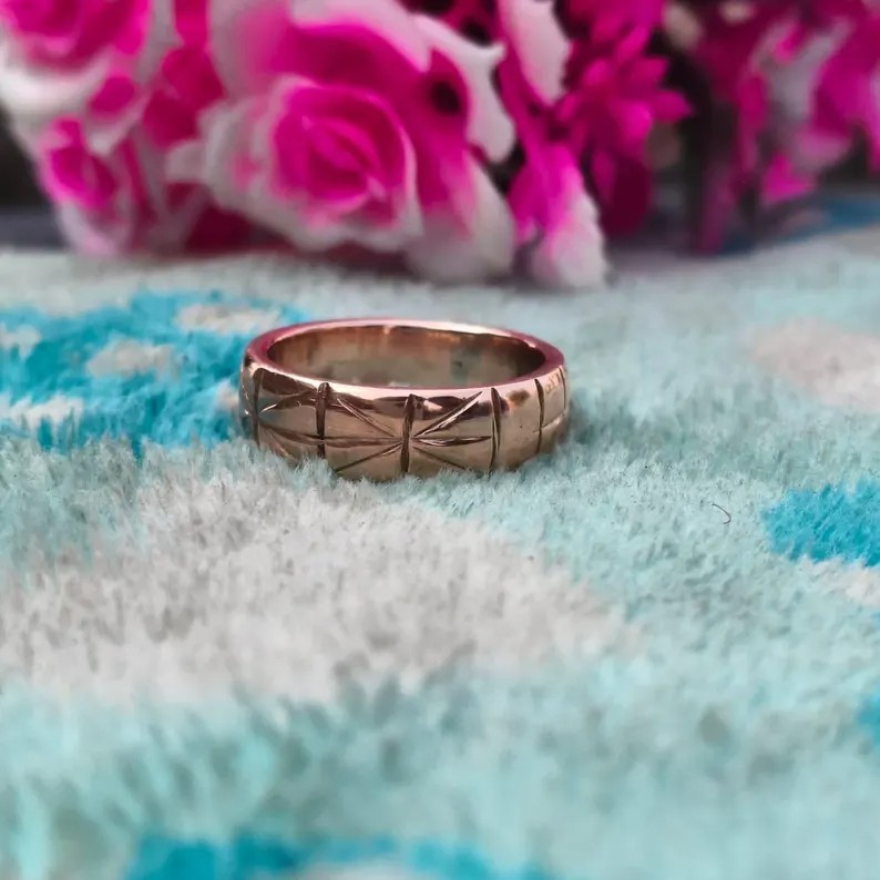 Handmade 100% Pure Copper Boho Ring Solid Copper Thumb Band Ring All Size SR680