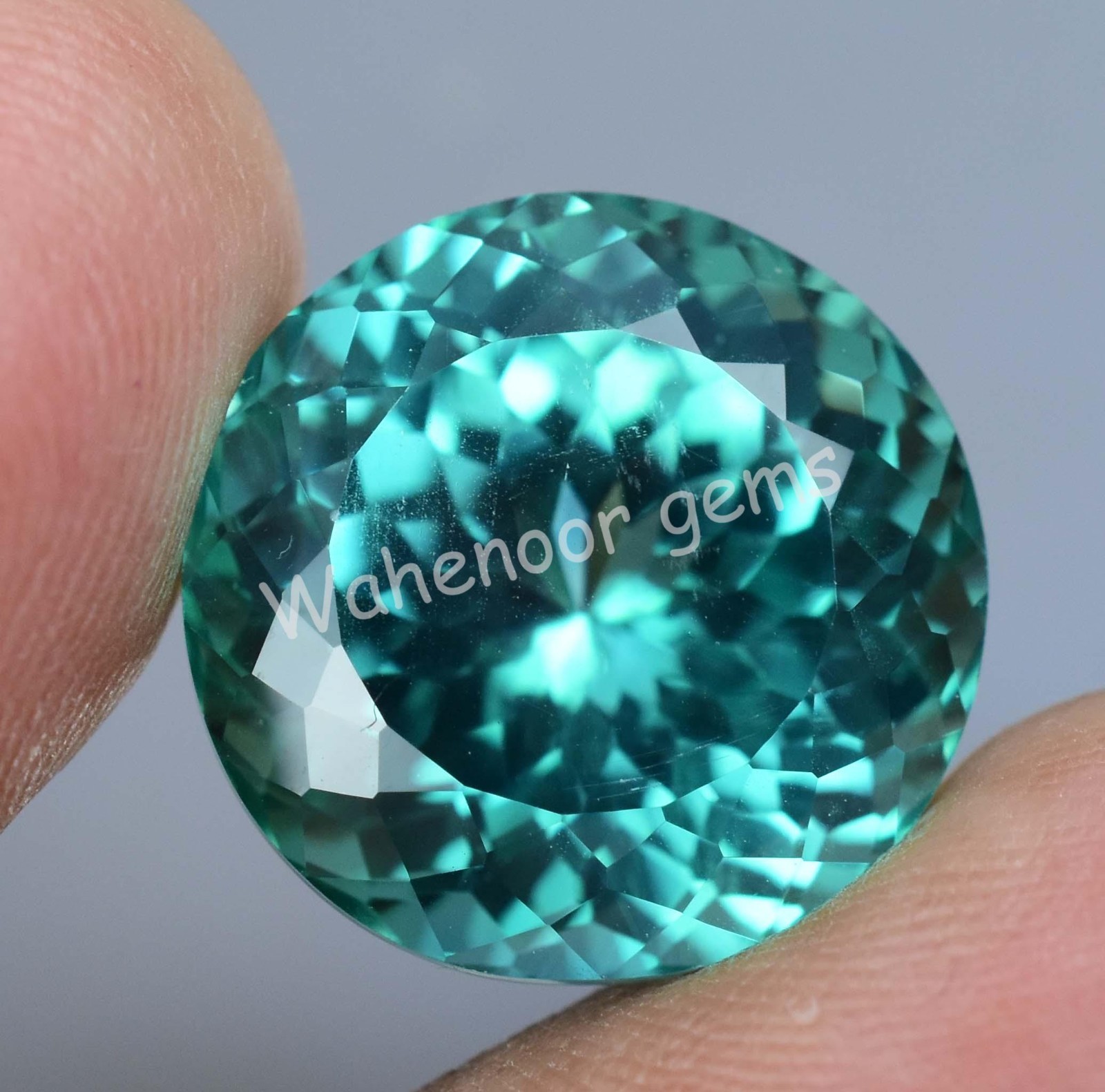 Natural Serendibite 25.60 Ct Green Bluish Round Stunning Certified Gemstone