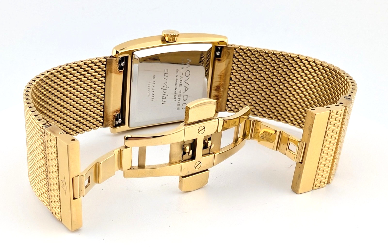 Movado Mens Heritage “Curviplan” GP PVD Swiss Quartz #03.1.34.6334:DISPLAY MODEL