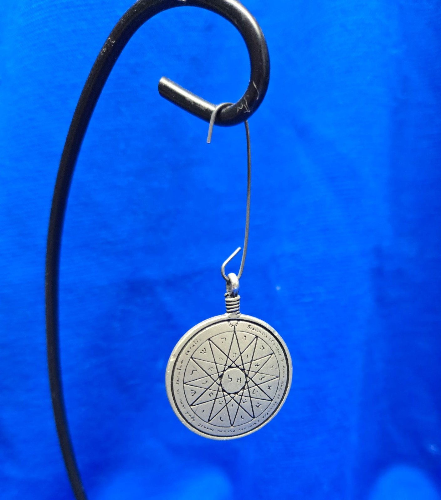PEPI PEWTER Occult Talisman Pendant Star Seal of Solomon Amulet Metal Used