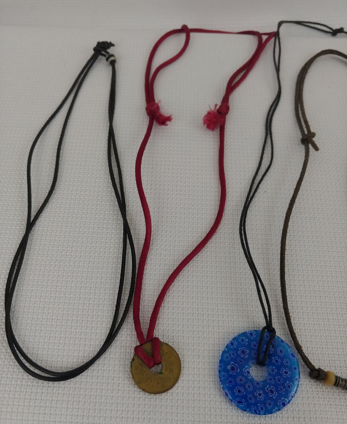 Lot 10 Mixed Surfer Style Necklaces Black Brown Leather Rubber Free Ship Velvet