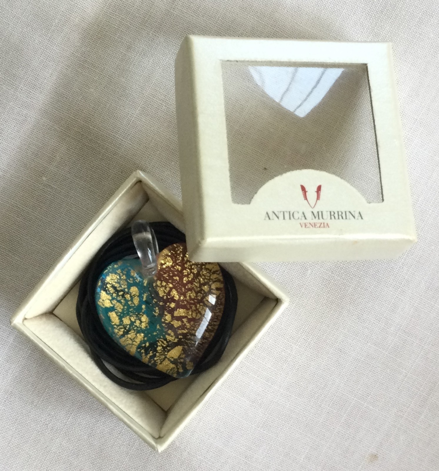 ANTICA MURRINA VENEZIA pendant 30mm x 35mm (1.18’’ x 1.38’’) in heart shape