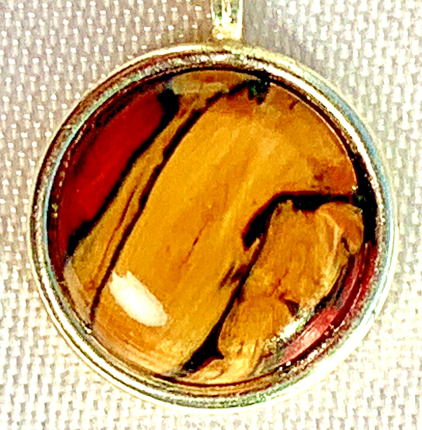 Bernard Weber Sterling Silver Tiger’s Eye Pendant Chain Necklace