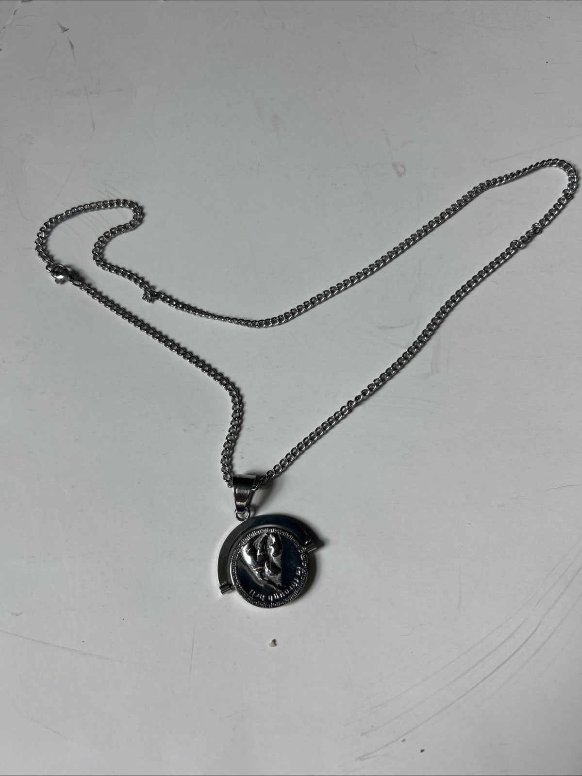 Cemetary Man Charm & Necklace 24″-Path to paradiseis thru hell/compass-move-NWOT