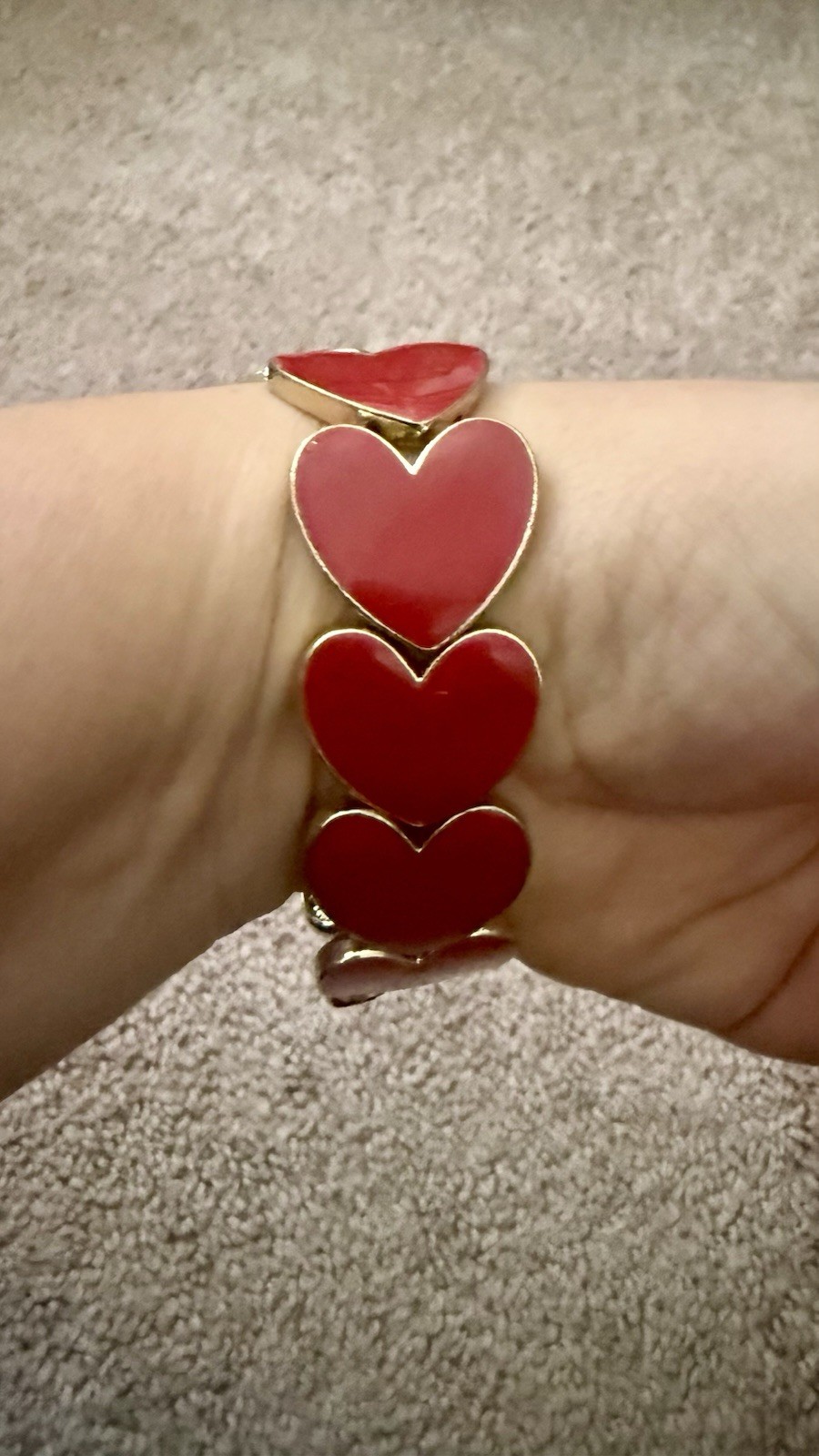 Charter Club From Macy’s Red Heart Bracelet