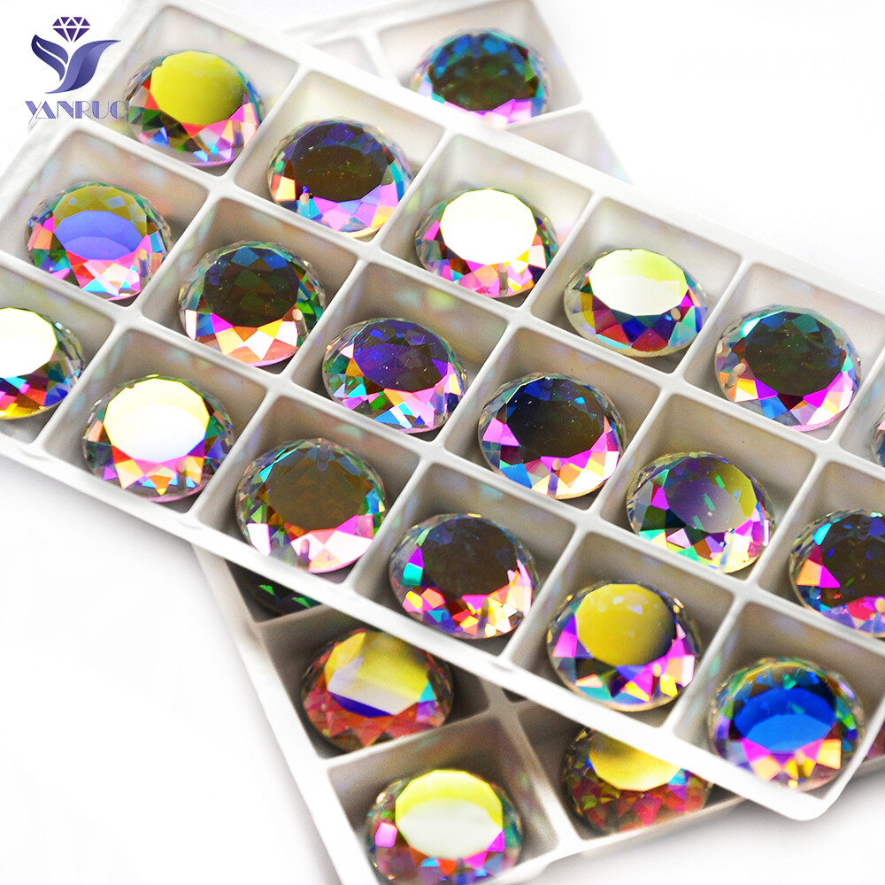 Wholesale 2010TH AB Strass Flat Back Sew On Stones Crystal Glass Rhinestone