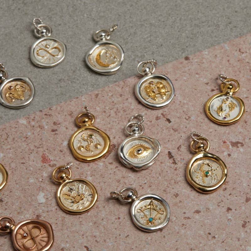Zodiac Pendant Astrology Choker Horoscope Sign Necklace Constellation Charm Link