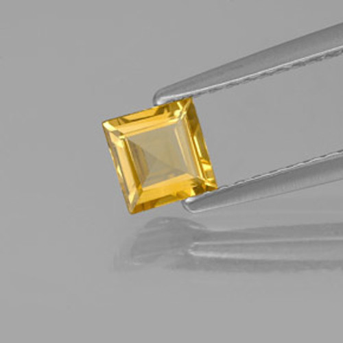 Masterpiece Collection: Square Genuine (Natural) Golden Citrine (3x3mm-5x5mm)