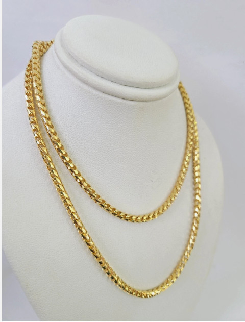 14k Yellow Gold 18″ Mens Solid Franco Link 4.7mm 63 Grams Pendant Chain Necklace