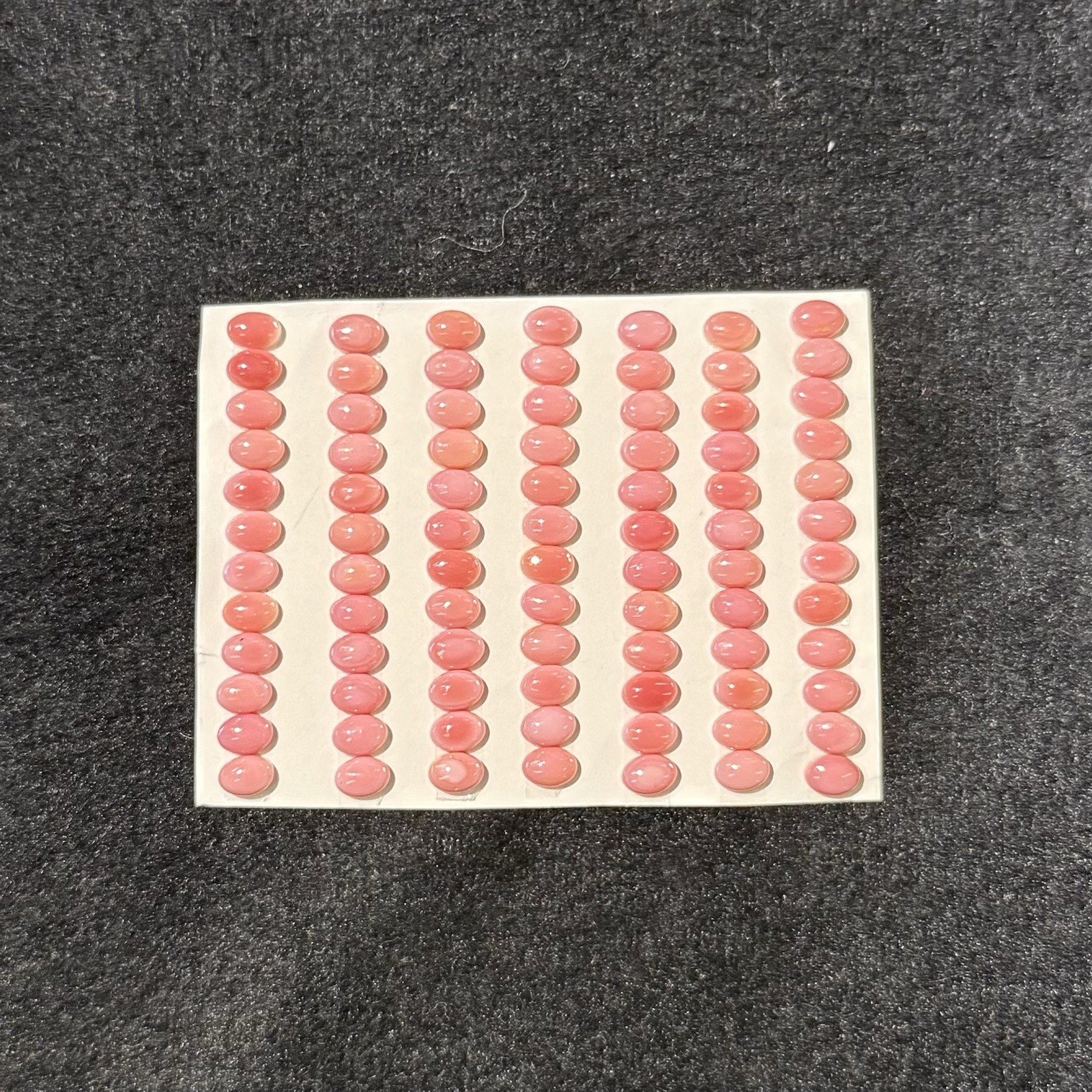 5×7 MM Conch Shell Oval Pink Natural Cabochons one pair or 2PCS.