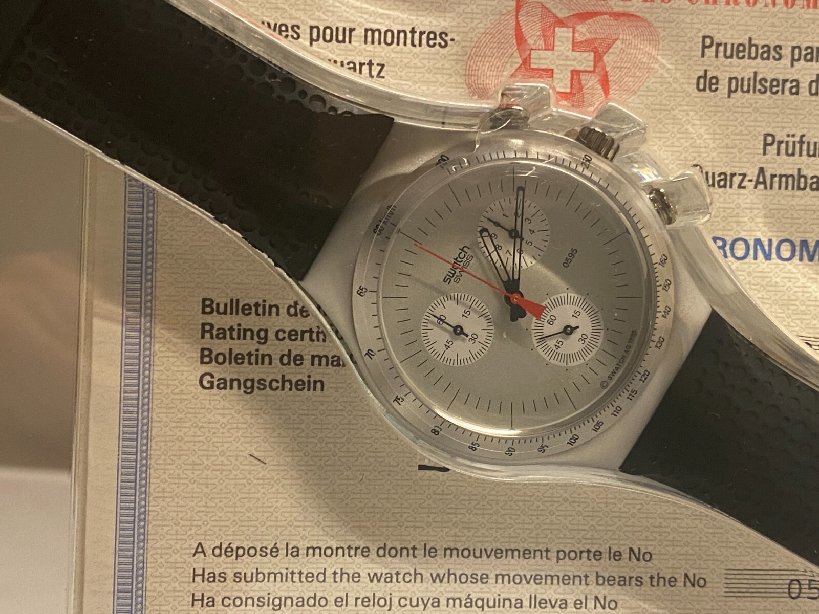 SWATCH TIME CUT CHRONOMETER LIMITED EDITION YZC 1000 – NUMBERED: 0595n. DI 150