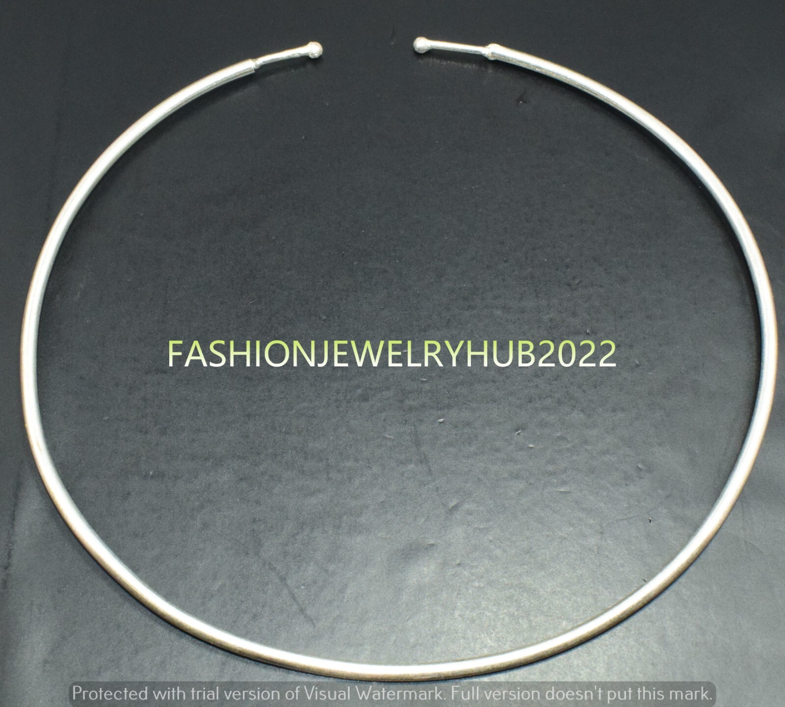1pcs Choker Collar 925 Sterling Silver Overlay Flexible Easy To Wear Necklace