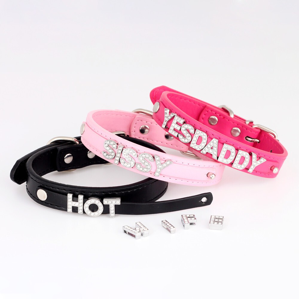 Gothic Wedding Accessories BDSM Collar Punk Choker Necklace Custom Letters Sweet