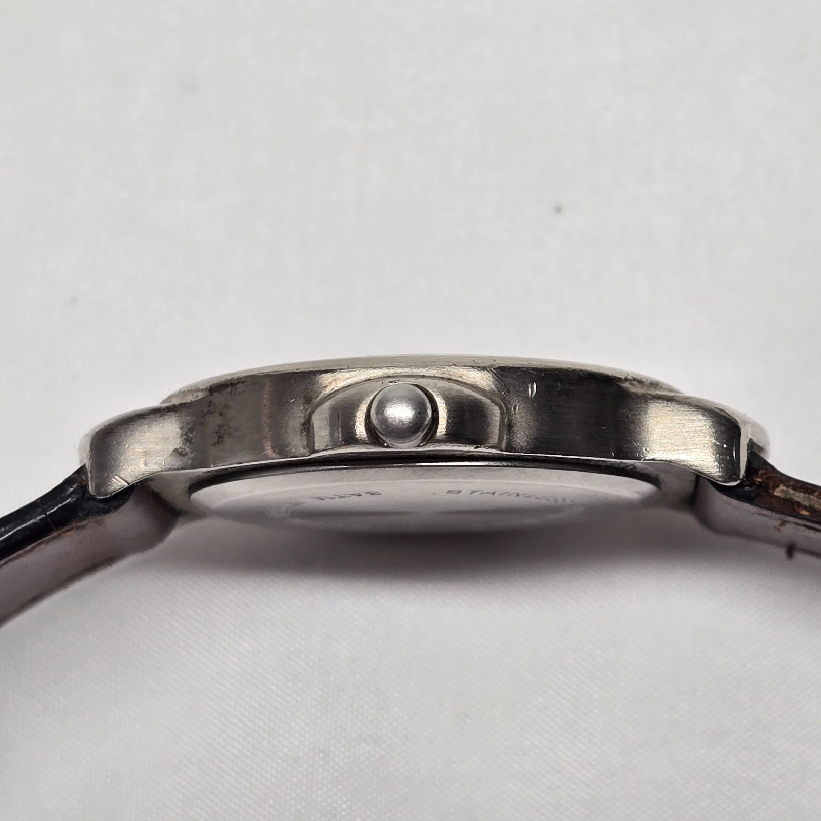 Vintage 1990s Mercedes-Benz Quartz Watch – Black Dial – Teardrop Steel Case