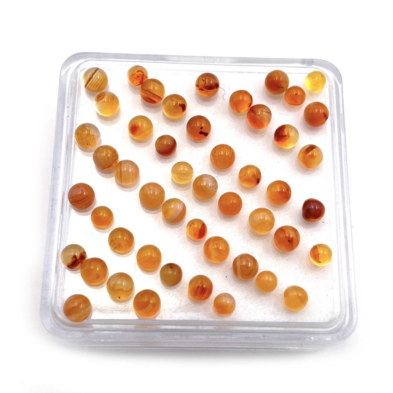 100 Pcs Carnelian Small Round Cabochon Loose Gemstone 2.5 To 3.5 mm