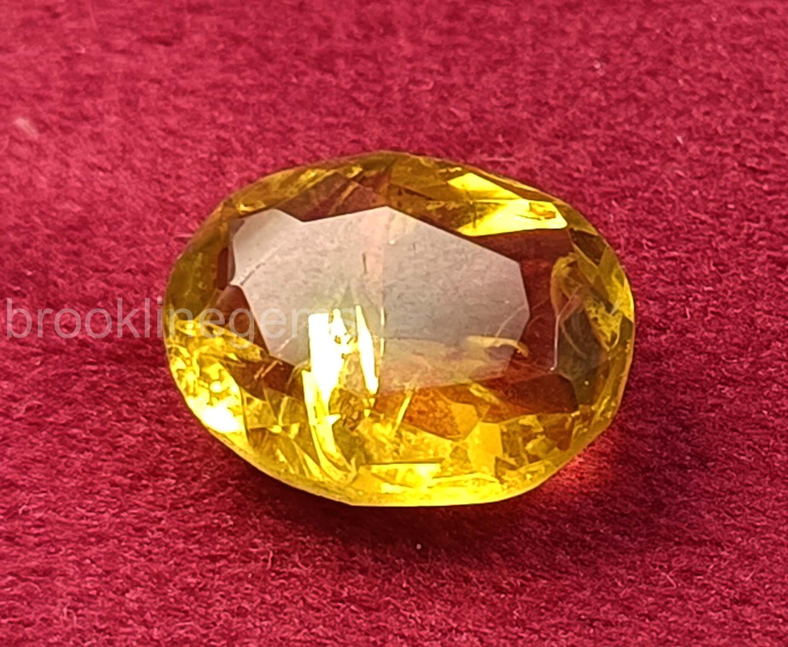6.80 Carat Yellow Sapphire – Natural Oval Cut, EGL Certified Luxury Gem 5ARO
