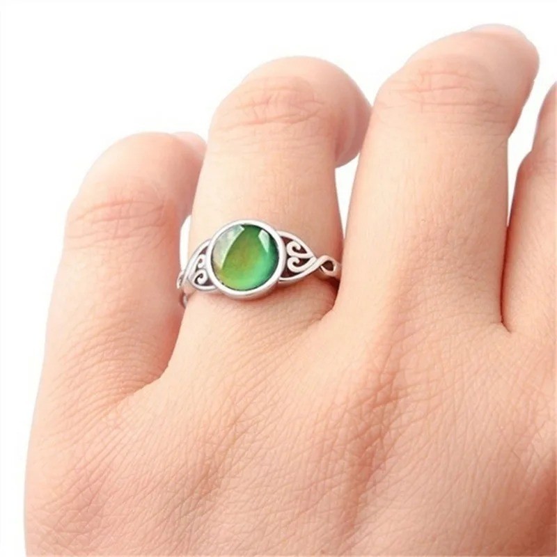 Moon Mood Ring Color Changing Stone – Celestial Jewelry Gift