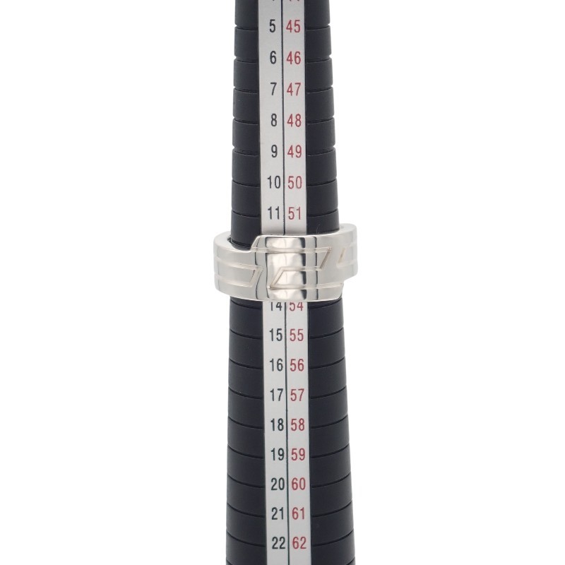 HERMES #13(JP Size) ring Silver/black Silver925 Women