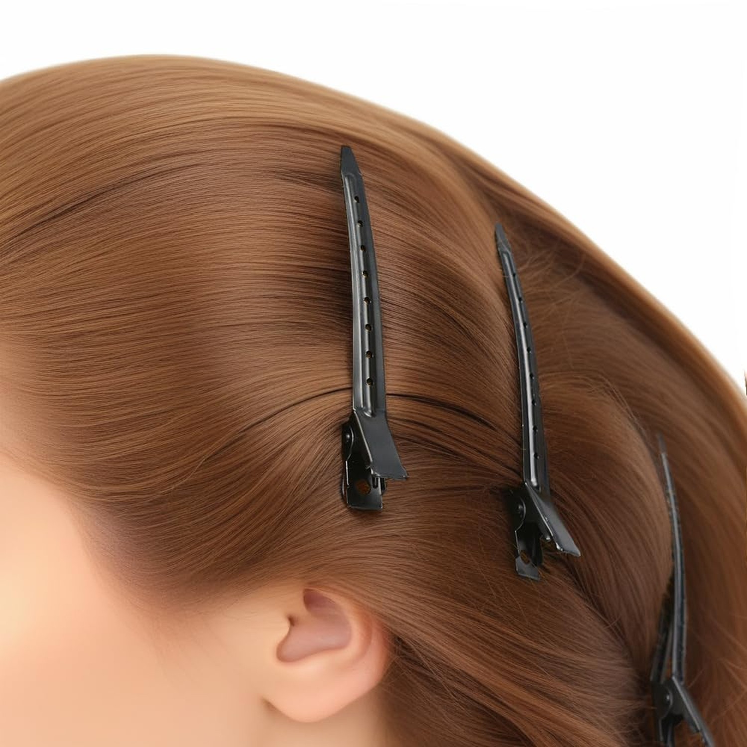 20 Pcs 3.5 Inches Duck Bill Hair Clips Black Metal Alligator Curl Clips with …