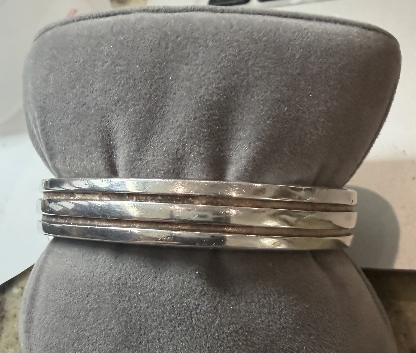 Tiffany & Co. Sterling Silver 1995 Atlas Groove Cuff Bracelet 46.5 Heavy Grams