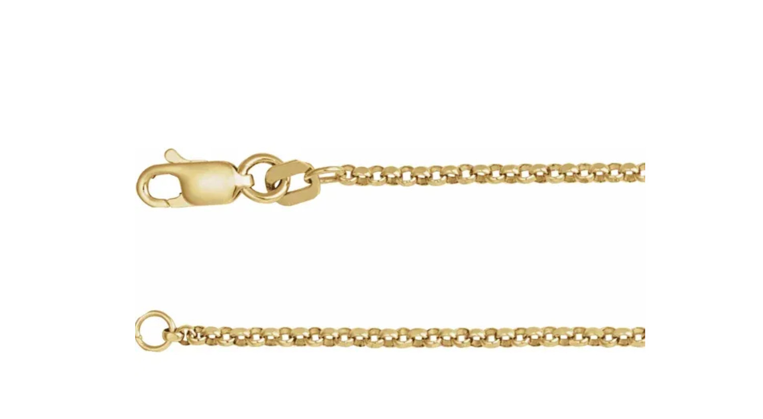 14K Gold 1.65 mm Rolo 7-24″ Chain NEW DEAL