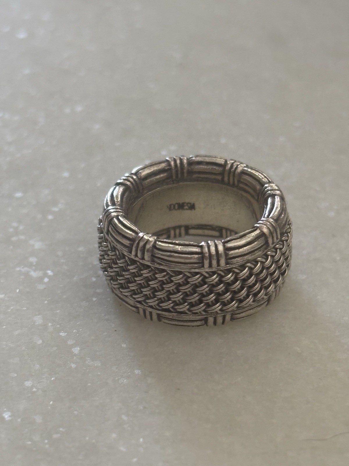 John Hardy Sterling Silver 925 Classic Chain Wide Band Ring