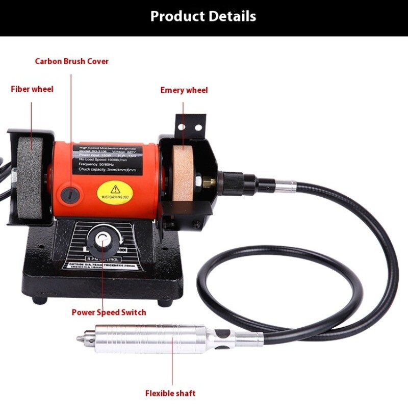 Multi-functional Grinder with Flexible Shaft Jade Carving/sanding and Polishing