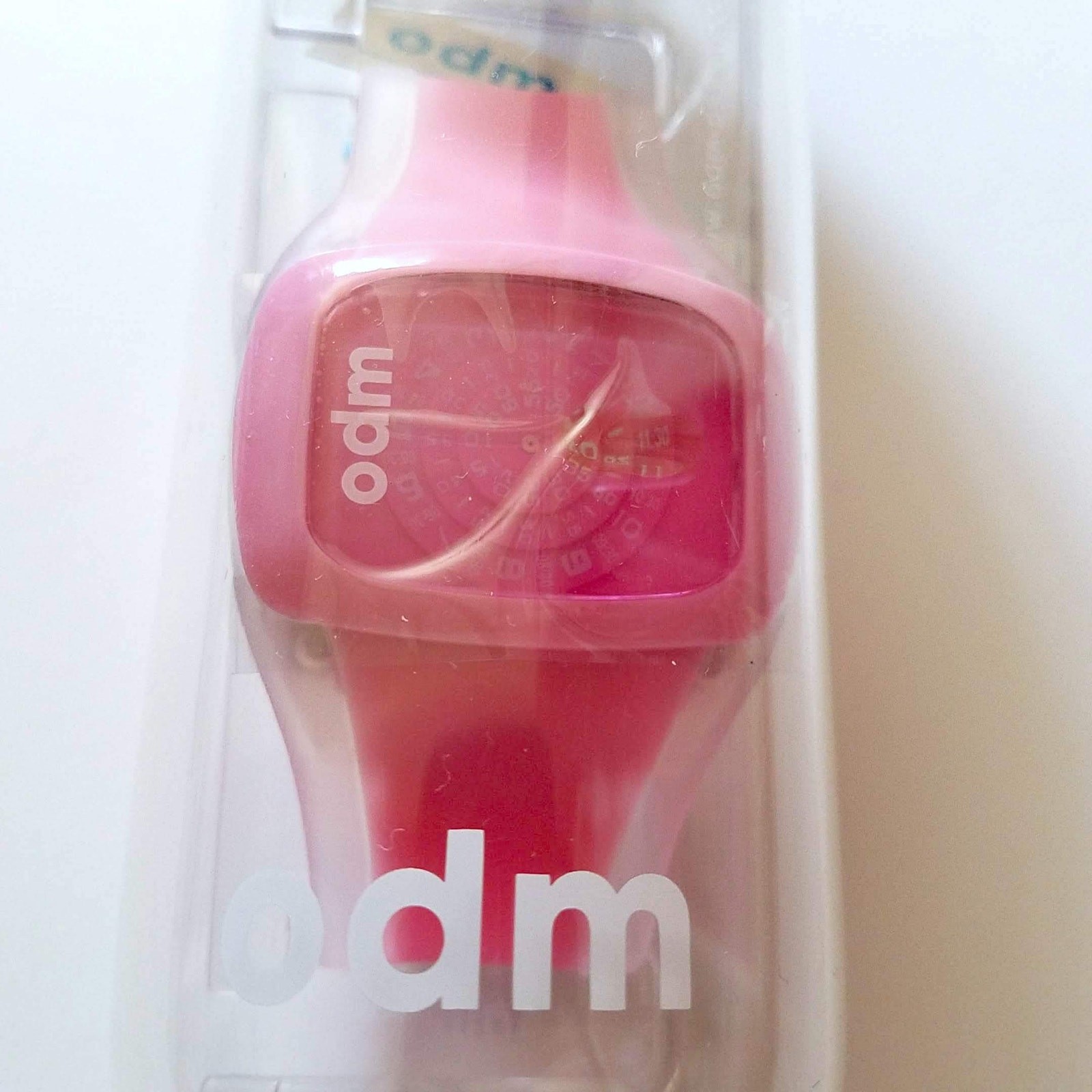 o.d.m. DD100 Let’s Spin Analog Pink Jelly Strap Watch, NWOT Unisex